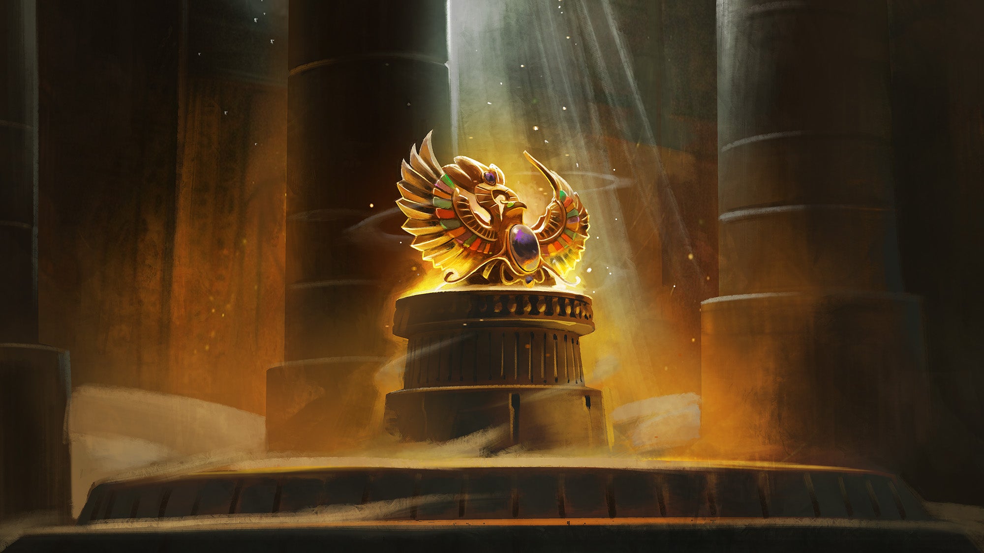 LIFTED official game concept art - Tiara of Nefertari artifact in Egyptian temple by Tibor Sulyok